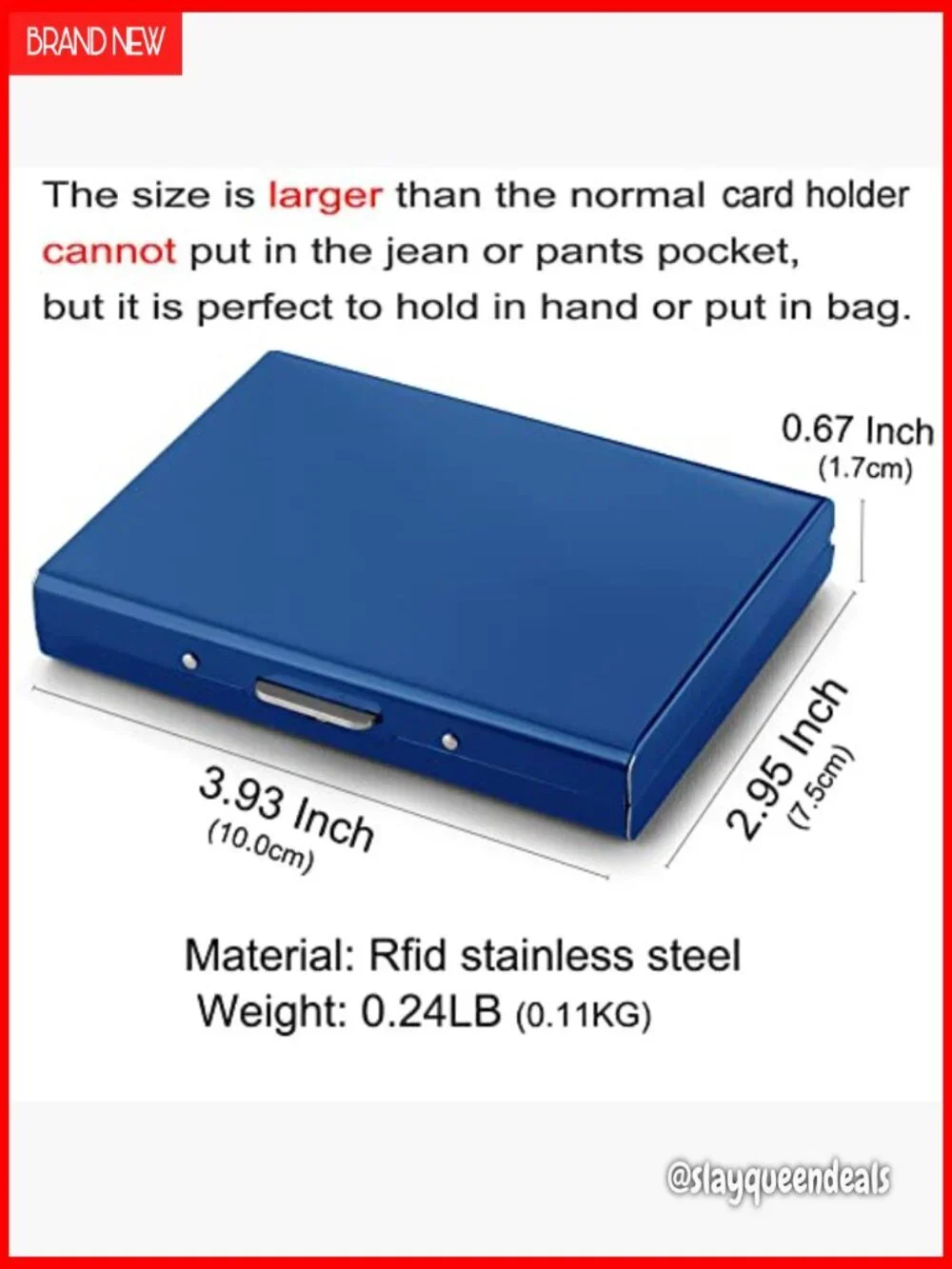 Stainless Steel RFID Blocking Credit Card Holder with Gift Box